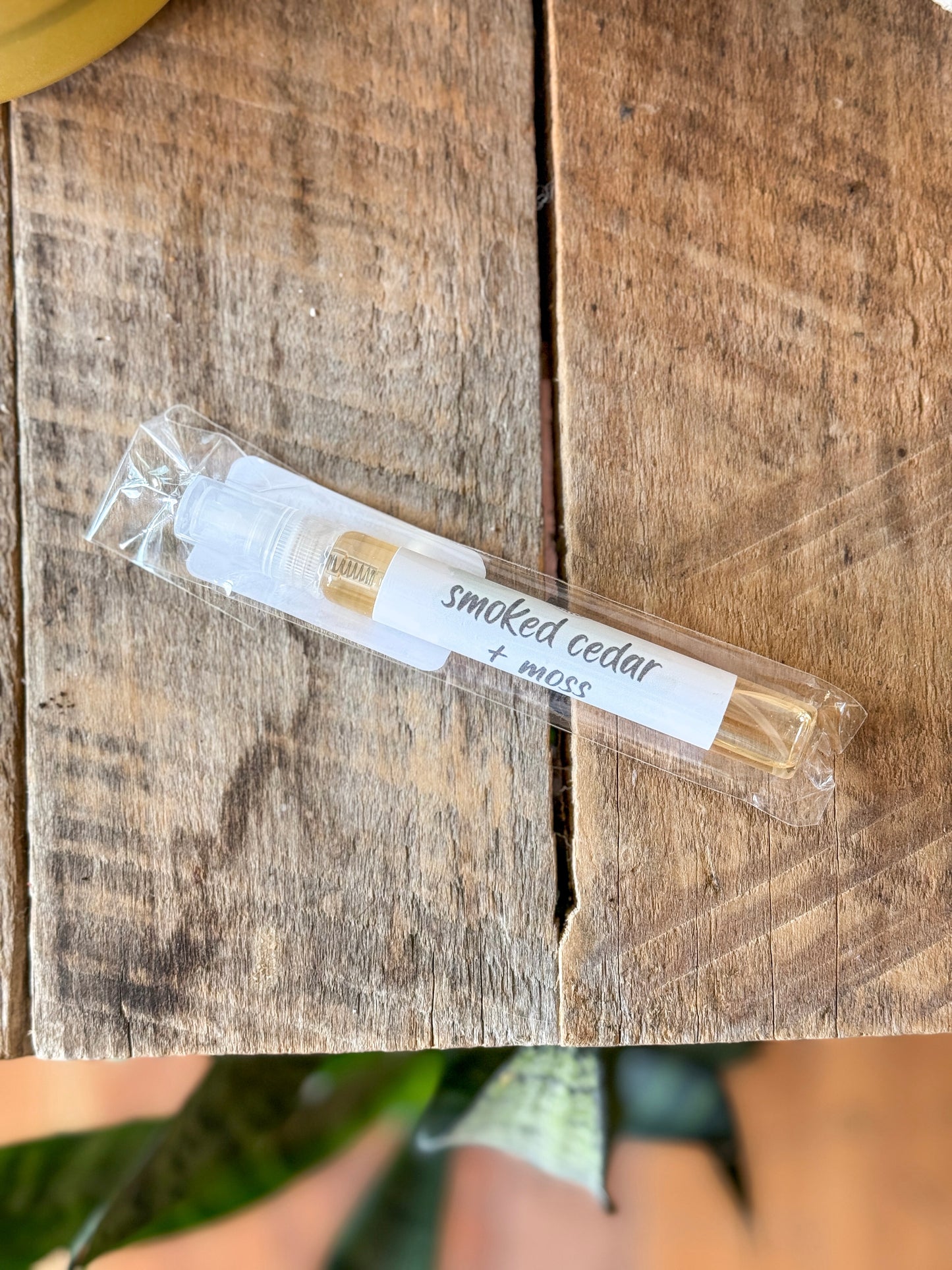 Smoked Cedar + Moss | Car Freshener Refill Bottle | Pups Collection