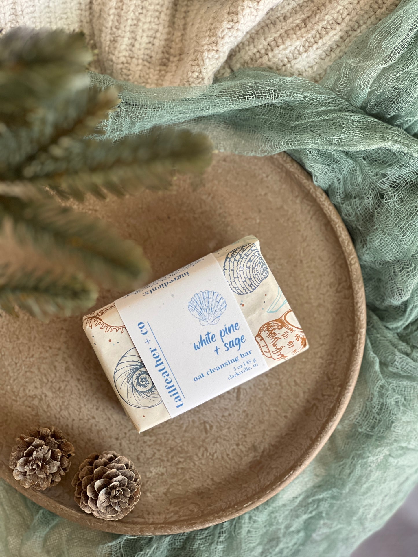 White Pine + Sage | Oat Cleansing Bar Soap