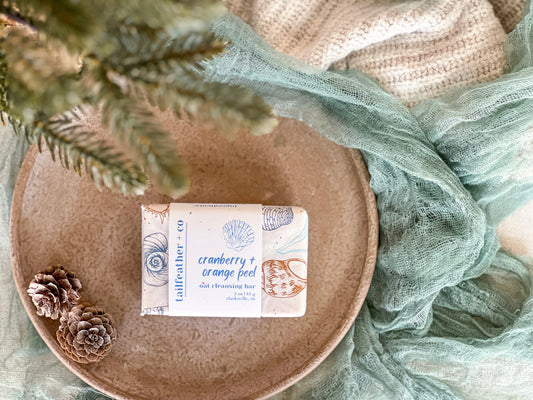 Cranberry + Orange Peel | Oat Cleansing Bar Soap | Winter Collection