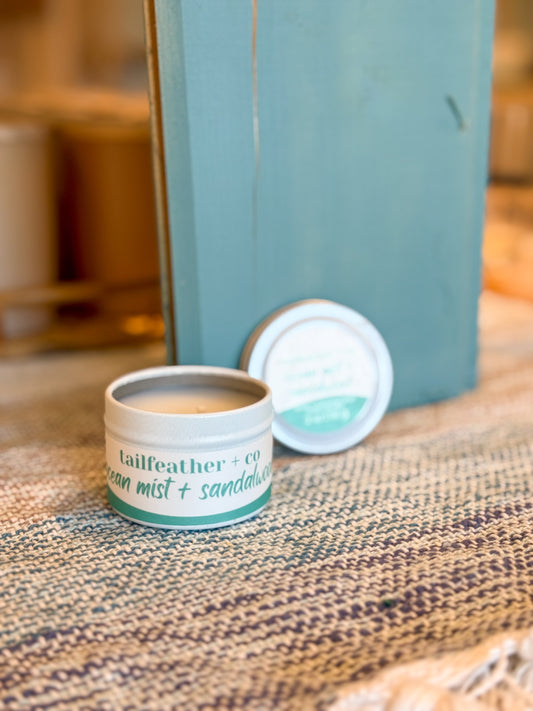 Ocean Mist + Sandalwood | 2oz Mini Candle