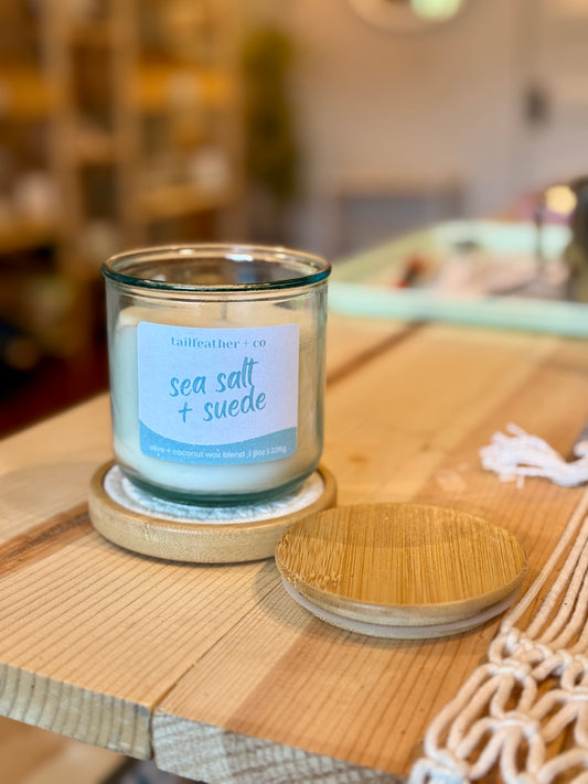 Sea Salt + Suede | 8 oz Candle | Signature Collection