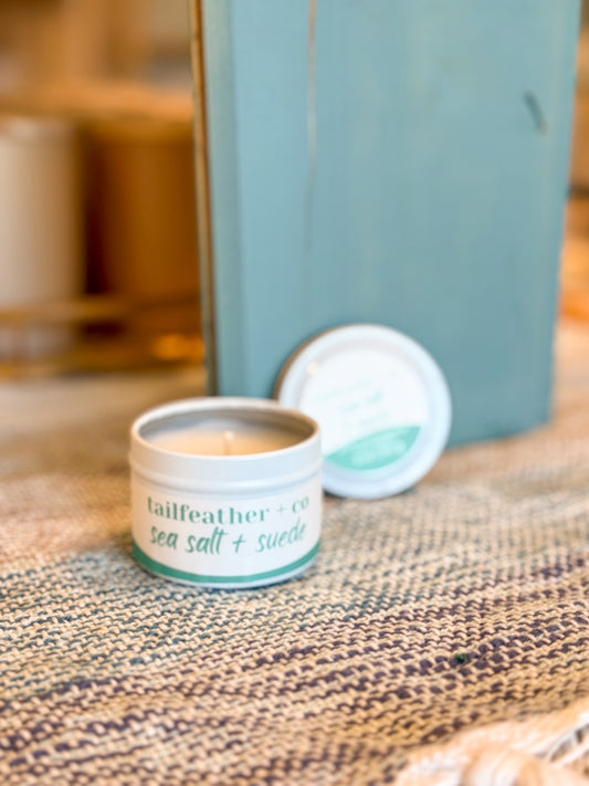 Sea Salt + Suede | 2oz Mini Candle