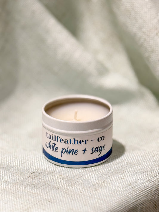 White Pine + Sage Mini Candle | Winter Collection