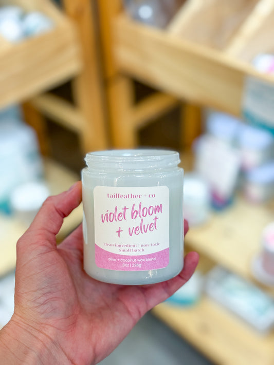 Violet Bloom + Velvet | 8oz Candle | Spring Collection