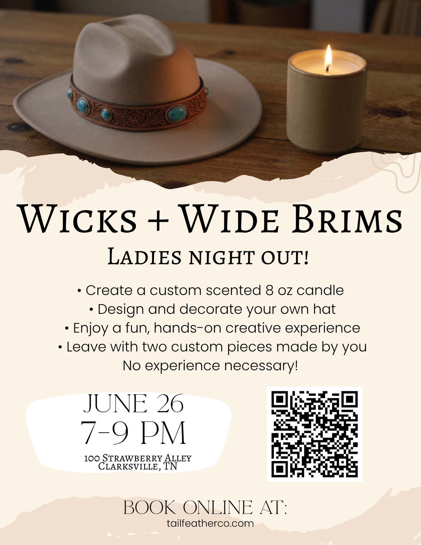 Wicks + Wide Brims | Ladies Night Out Class