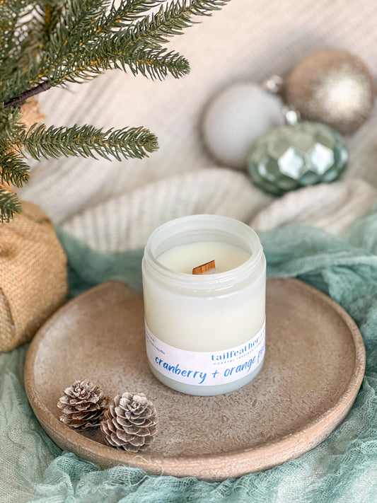 Cranberry + Orange Peel Candle | Fall Collection