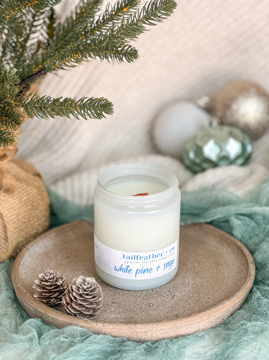 White Pine + Sage Candle | Winter Collection