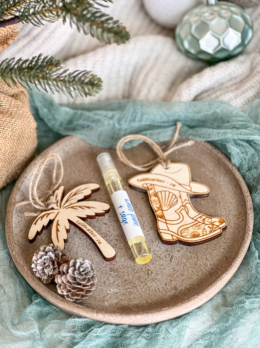 White Pine + Sage | Car Freshener Refill Bottle | Winter Collection